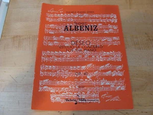 Albeniz Deseo Concerto Op 40 Classical Music Book Piano - Picture 1 of 1