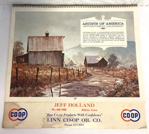 Vintage Linn Co-Op Oil Co Iowa Advertising 1981 Calendar - Imagen 1 de 5