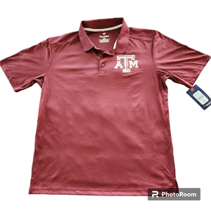 Texas A&M Aggies Polo Men's Size Large Maroon Fanatics Golf Shirt NCAA NWT - Picture 1 of 3