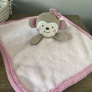 Koala Baby Pink Brown Plush Monkey Lovey Security Blanket Infant