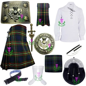 Scottish Kilt Outfit Set 10PCS MacLaren Tartan /Highland attire set with 10 PCS - Picture 1 of 20