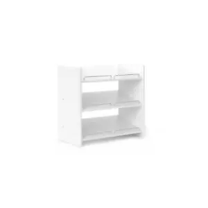 9-Pair 3-Tier White Laminate Stackable Shoe Rack Organizer Storage Solution - Picture 1 of 12
