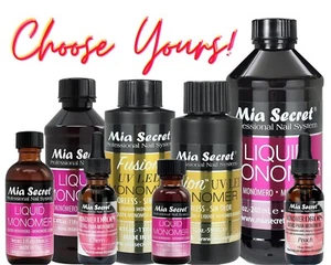 Mia Secret Nail Monomer Liquid/Fusion UV-Led Odorless/Drop - Choose type & Size