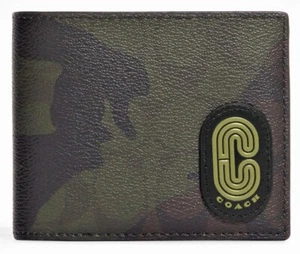 "Billetera COACH ""3 en 1 camuflado con parche"" para hombre Sig Lona Plegable Billetera Extraíble ID *NUEVA CON ETIQUETAS* - Imagen 1 de 20