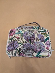 Vera Bradley Medium Mutilple Pocket Night Bag/Travel Makeup Bag Light Floral - Picture 1 of 7