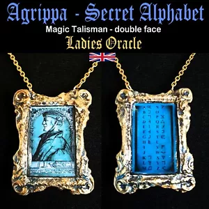 cornelius agrippa secret alphabet talisman amulets pendant necklace jewelry book - Picture 1 of 12