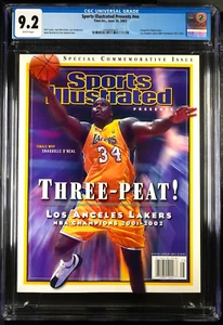 CGC 9.2 ~ Shaquille O'Neal 2002 Sports Illustrated LA LAKERS NBA 3-PEAT~TOP POP! - Picture 1 of 3