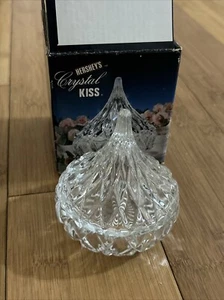 HERSHEY'S  Crystal KISS Clear Trinket Box / Candy Dish By JONAL - Picture 1 of 2