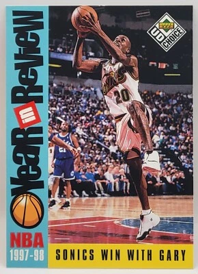 98-99 UD Choice (Year in Review) Gary Payton HOF Subset (Supersonics) #188 - Image 1 of 2