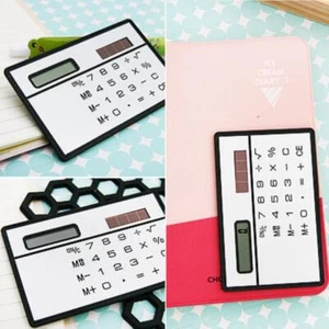 Useful 8 Digits Ultra Thin Mini Slim Credit Card Solar Calculator O7K6 # Q0丨UK - Picture 1 of 10