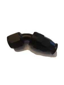 AN8 8AN 45 Degree Hose End Fitting Adapter Black - Picture 1 of 1