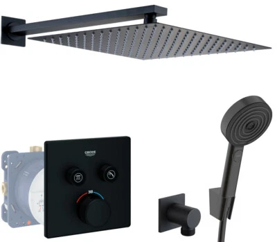 GROHE Thermostat Grohtherm SmartControl Duschset Regendusche Phantom Black GB2 - Bild 1 von 4