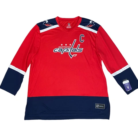 Washington Capitals NHL Jersey #8 Alexander Ovechkin Red Blue Mens XL Cover