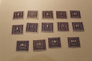 CANADA J1 TO J14 MINT HINGED SEE PICS -J1 - J5, J6 - J10 AND J11 - J14 - Picture 1 of 2