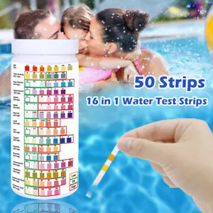 50 pz 16 in 1 kit prova acqua potabile striscia reattiva durezza pH piombo fluoruro piombo acqua - Foto 1 di 10