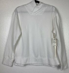 Caslon Hoodie Sweatshirt Womens Medium White Hooded Pullover