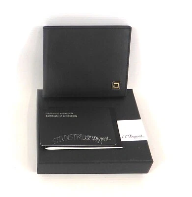 S.T. Dupont Paris Leather Wallet Card Holder Black in Original Box - image 1 of 4