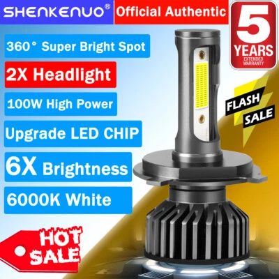 For Arctic Cat Proclimb M800 XF1100 XF800 F800 2X White LED Headlight Bulb 6000K - Image 1 of 4