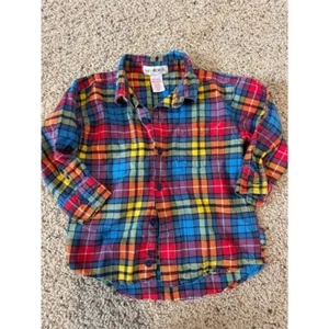 Vintage Gymboree bright plaid button up - Picture 1 of 4