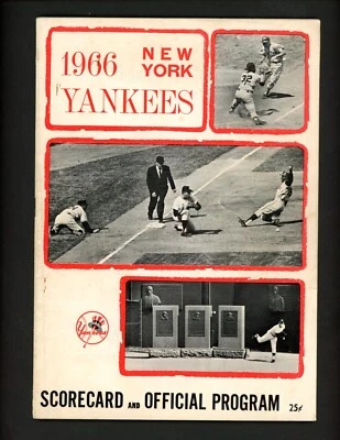 1966 New York Yankees Scorecard and Official Program - Image 1 of 2
