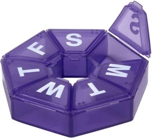 Astuccio portapillole settimanale (7 giorni), pianificatore di medicinali, scatola organizer per vitamine. - Foto 1 di 3