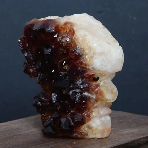 #16-445g Natural Drusy Citrine Strange Carving Human Face Amazing Crystal - Picture 1 of 13
