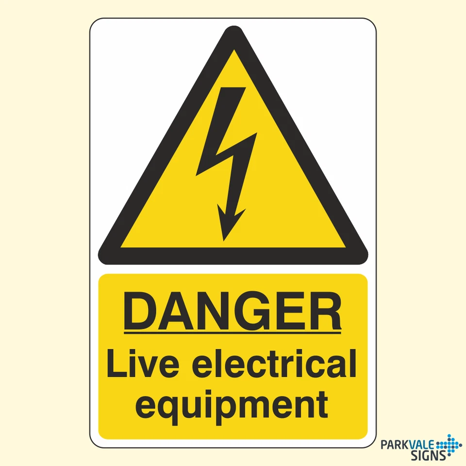 LASTING IMPRESSIONS (SIGNS) LIMITED Danger Live Electrical Equipment Warning Sign