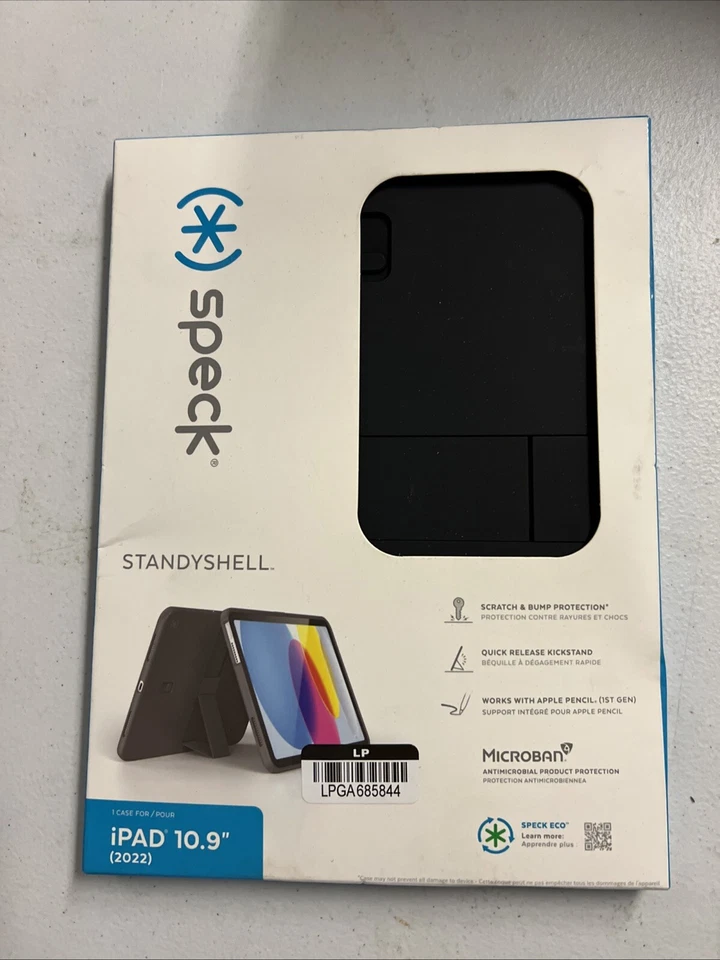 Speck Standyshell Protective Case iPad 10.9" (2022) w/ Drop Protection -Black - Image 1 of 1