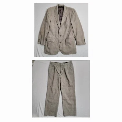 Vintage Glen Plaid Brooks Brothers 100% Pure Wool 2 Pc Suit Gray Check - Image 1 of 4