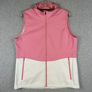 Under Armour Vest Womens XL Pink White Sleeveless Jacket Coat Outdoors - Picture 1 of 12