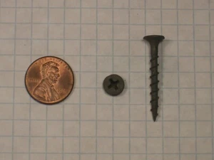 DRYWALL SCREW #7 x 1-1/4" STEEL, BUGLE HEAD, PHILLIPS DRIVE, COARSE THREAD,BLACK - Bild 1 von 1