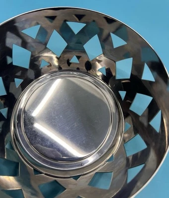 "Cuenco de diamantes perforados ALESSI King Kong KK18 ITALIA INOX 18/10 3 1/2""x 8""" Foto 1 de 4