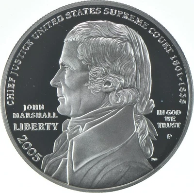 2005-P Proof John Marshall Commemorative Silver Dollar $1 - Image 1 of 3