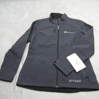 Chaqueta Spyder Mujer 12 Carbón Cremallera Completa Softshell Resistente al Agua Logo Nuevo con Etiquetas Foto 1 de 4