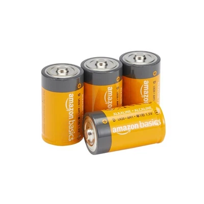 Basics 4-Pack D Cell Alkaline Everyday Batteries, 1.5 Volt, 5-Year Shelf Life - Image 1 of 4