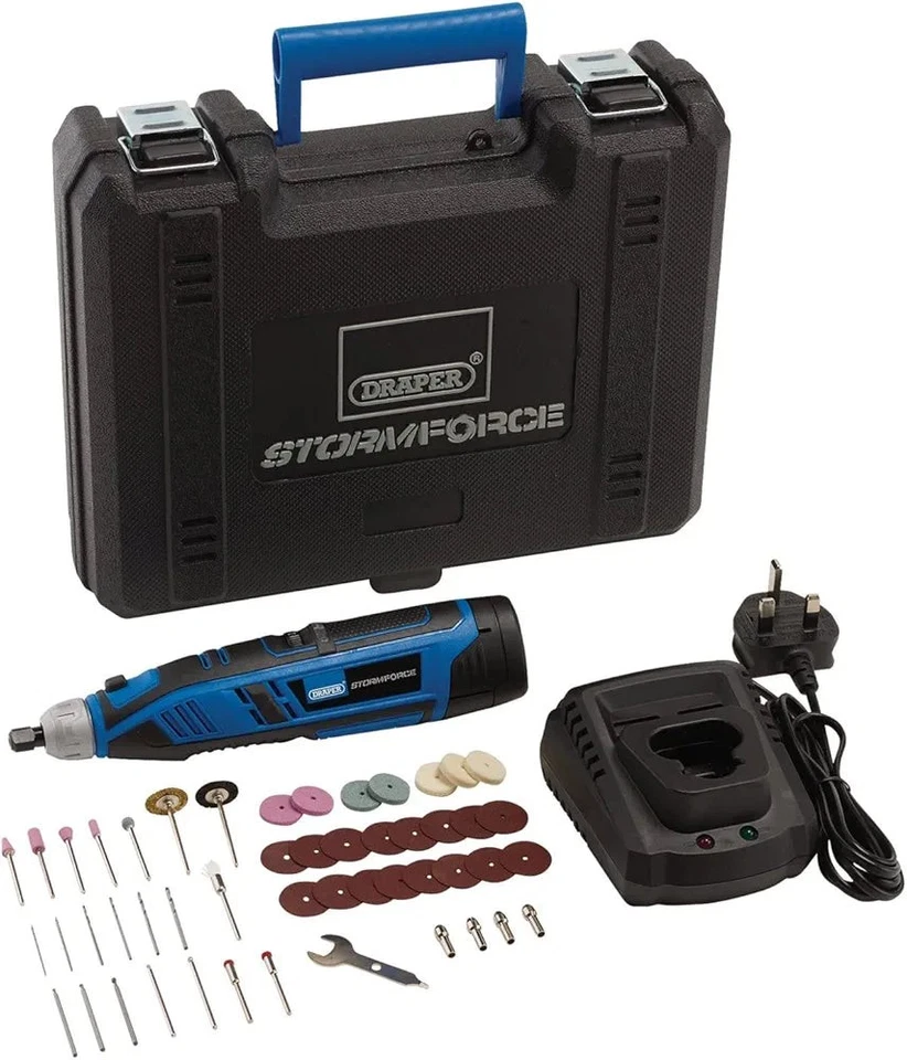 Draper Storm Force 10.8V Cordless Rechargeable Rotary Multi Tool Kit 07849 - Image 1 of 4