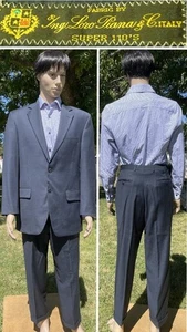 nordstrom ITALIAN LORO PIANA wool super 110 navy suit blazer pant mens 40R - Picture 1 of 21