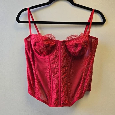 NWT Urban Outfitter Modern Love Corset Bustier Coquette Lingerie Top Red Devil C - Image 1 of 4