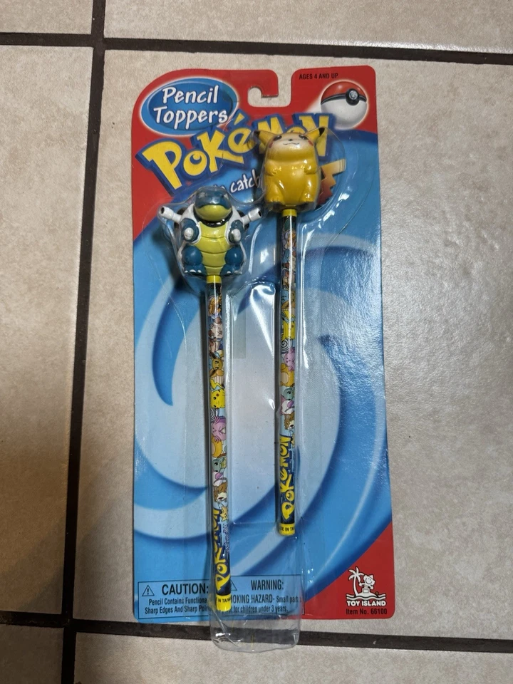 Lápiz Topper Pokemon Blastoise And Pikachu 1999 vintage sellado Foto 1 de 4