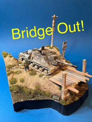   Bridge Out!   1/35 Built WW2  Armor Diorama    Ready to Ship Today - Image 1 of 4