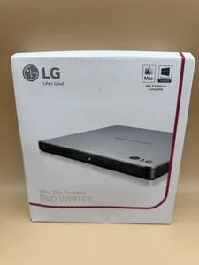 NEU, LG - GP65NS60 Externes Tragbares Laufwerk 8X DVD+/-RW Brenner USB 2.0, Silber - Bild 1 von 3