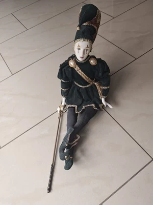 Clown Porzellanpuppe - Sammlerpuppe aus Porzellan - Bild 1 von 4