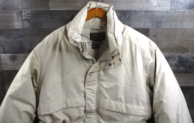 Eddie Bauer Goose Down Parka Coat Mens XL Tan Gore-Tex Belted Winter Insulated - Image 1 of 4