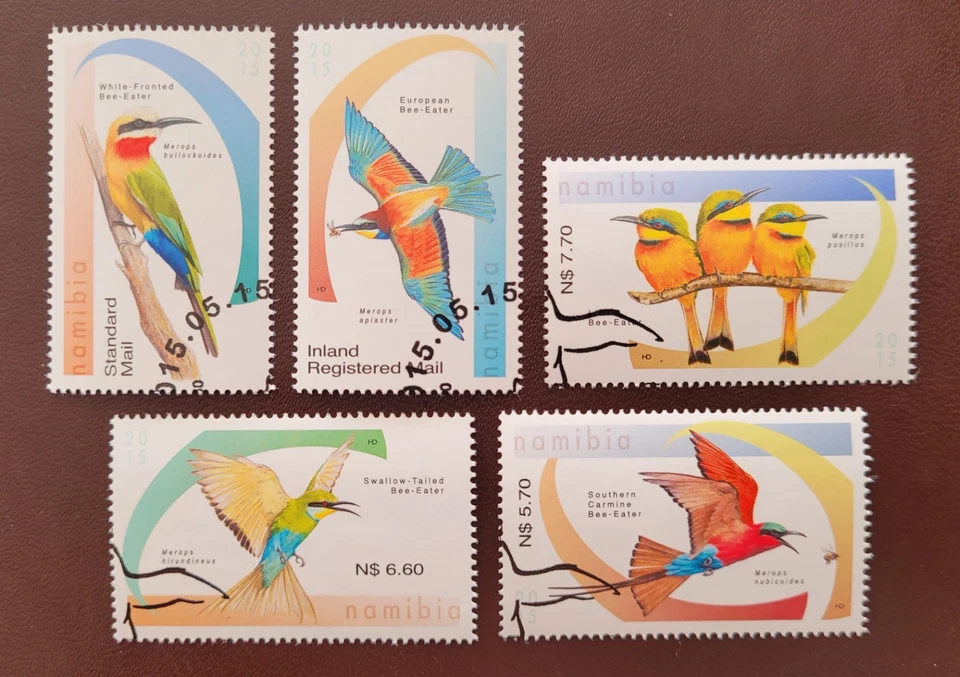 Namibia 2015 / Aves - Abejarucos de Namibia / Juego 5v Foto 1 de 1
