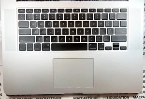 ✅ MacBook Pro 15" LATE 2013 MID 2014 A1398 PALMREST KEYBOARD TOUCHPAD GRADE A ✅ - Picture 1 of 9