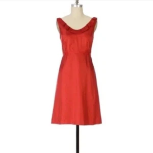 Anthropologie Moulinette Soeurs Red Silk Dress Women’s Size 4 NWT - Picture 1 of 12