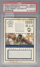 2004-05 Paul Pierce Fleer Authentix Blue Corporate TEST PROOF Auto Jersey - PSA