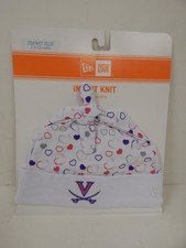 New Era NCAA U of Virginia White/Navy/Orange Infant Knit 100% Cotton Cap