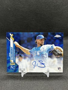 2020 Topps Chrome Blue Wave Refractor /150 Josh Staumont #RA-JS Rookie Auto RC