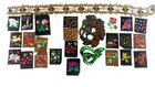 Konvolut Stickbild Pailletten Perlenstickerei Nähzubehör Aufnäher Patches Blumen